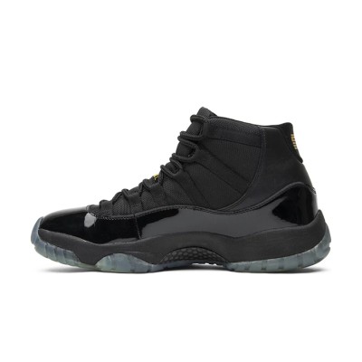 Air Jordan 11 Retro 'Gamma Blue' 378037-006 - Black Sneakers with Gamma Blue and Yellow Accents