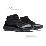 Air Jordan 11 Retro 'Gamma Blue' 378037-006 - Black Sneakers with Gamma Blue and Yellow Accents