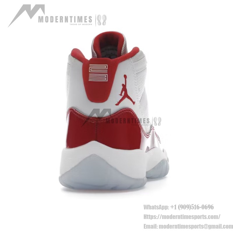 Air Jordan 11 Retro Cherry 378038-116 - White and Red Sneaker with Patent Leather and Icy Sole