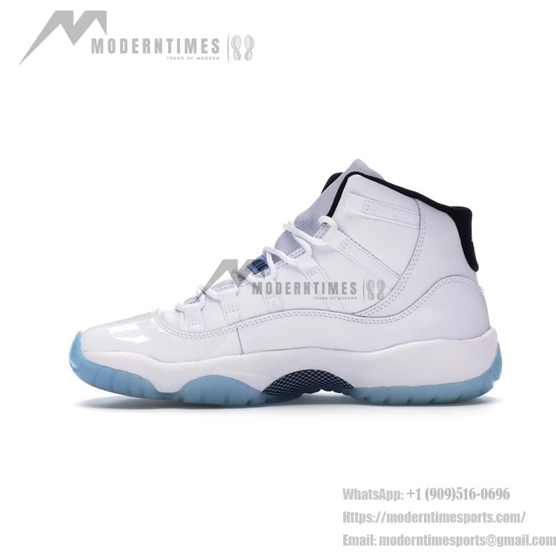 Air Jordan 11 Retro 'Legend Blue' 378038-104 - Iconic White Sneakers with Icy Blue Sole