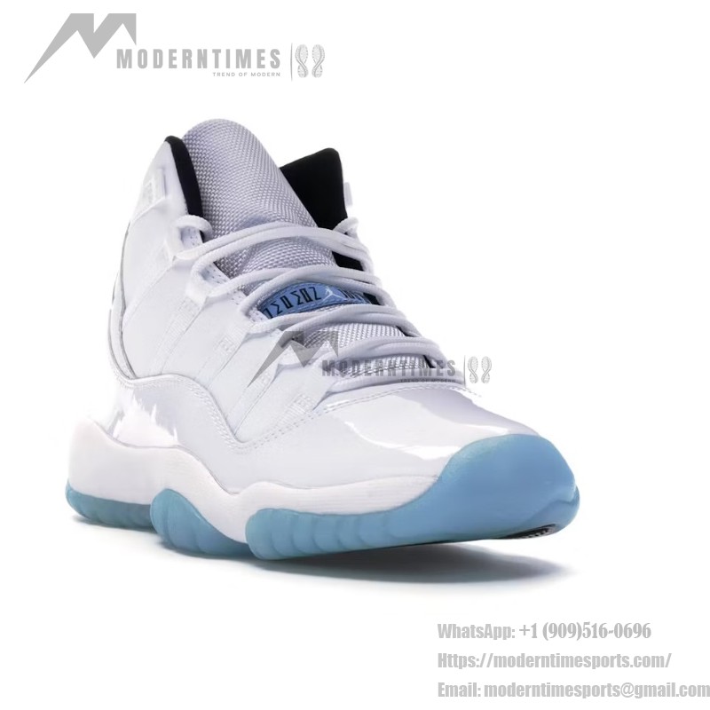 Air Jordan 11 Retro 'Legend Blue' 378038-104 - Iconic White Sneakers with Icy Blue Sole