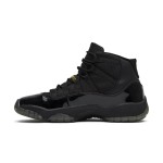 Air Jordan 11 ‘Gamma Blue’ 378038-006 - Black Patent Leather Sneakers with Gamma Blue and Yellow Accents