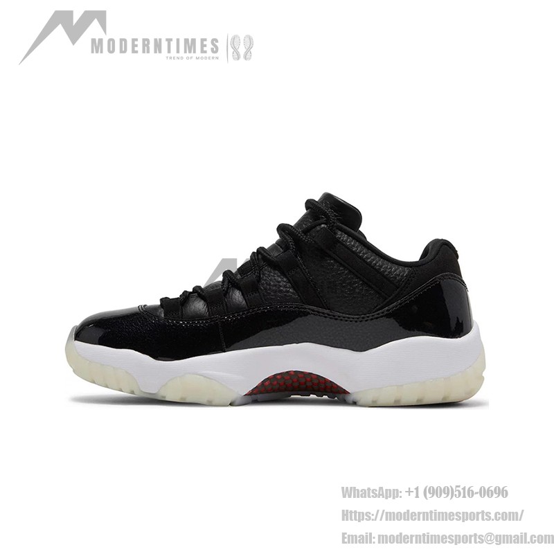 Air Jordan 11 Low Retro AV2187-001 Black Patent Leather Sneaker with Icy Outsole