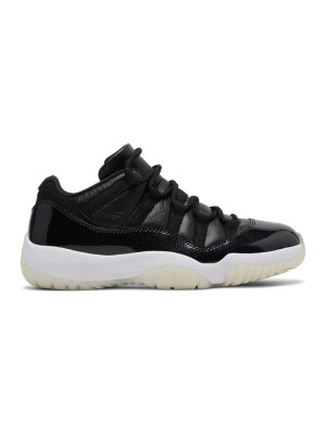 Air Jordan 11 Low Retro AV2187-001 – Zeitloser schwarzer Patent-Leder Sneaker mit milchiger Außensohle