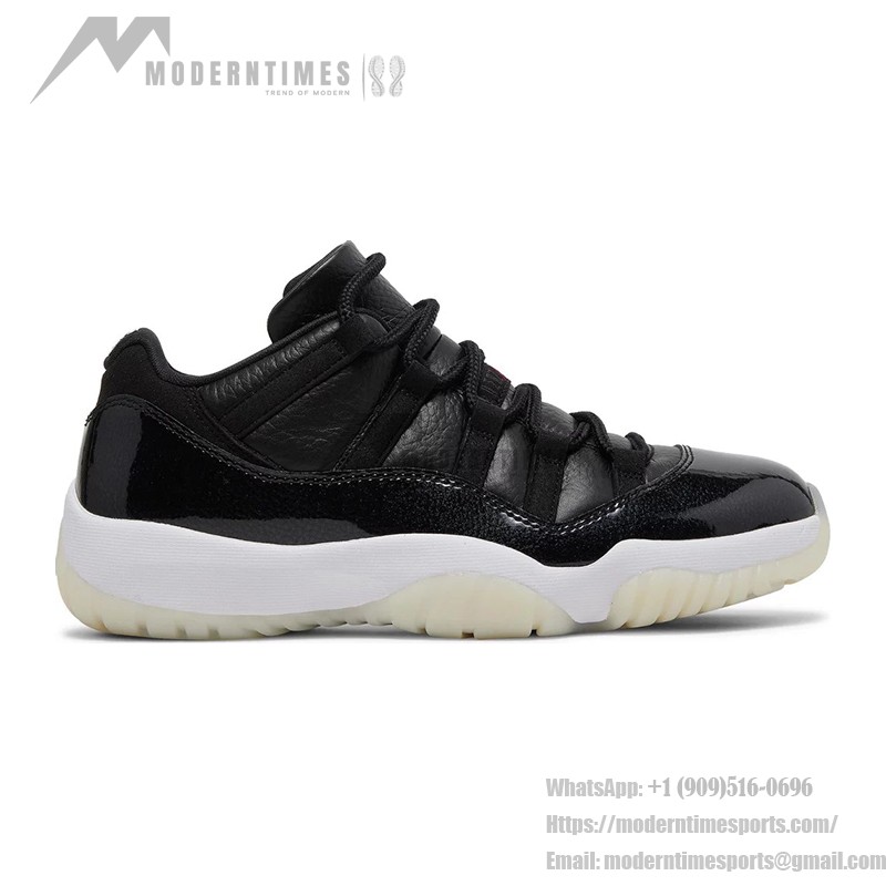 Air Jordan 11 Low Retro AV2187-001 Black Patent Leather Sneaker with Icy Outsole