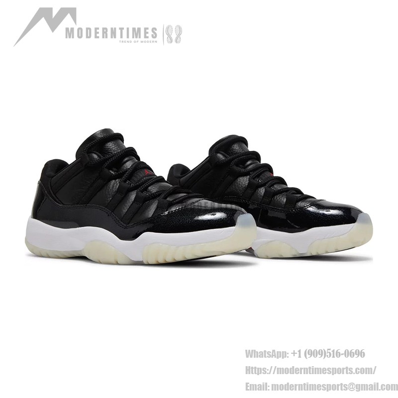 Air Jordan 11 Low Retro AV2187-001 Black Patent Leather Sneaker with Icy Outsole