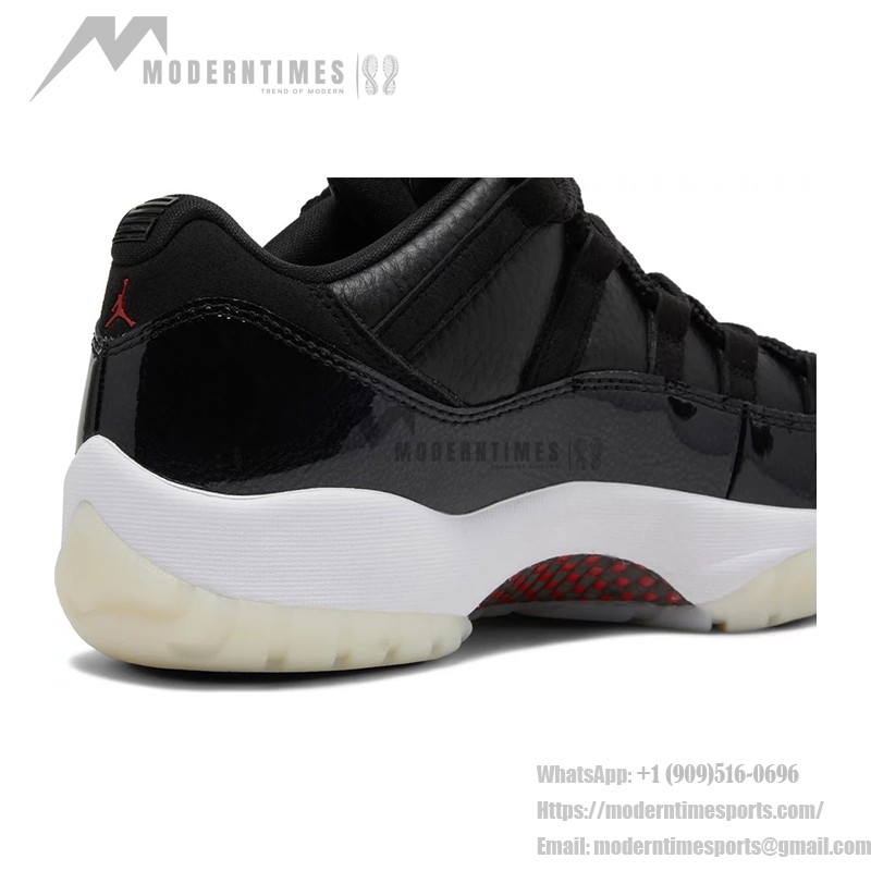 Air Jordan 11 Low Retro AV2187-001 Black Patent Leather Sneaker with Icy Outsole