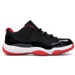 Air Jordan 11 Low 'Bred' 528896-012 – ブラック＆レッドのパテントレザー仕上げスニーカー