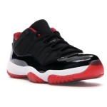 Air Jordan 11 Low 'Bred' 528896-012 – ブラック＆レッドのパテントレザー仕上げスニーカー