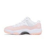 Air Jordan 11 Low 'Pink Snakeskin' - White and Pastel Pink with Snakeskin Pattern