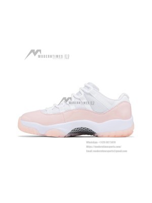 Air Jordan 11 Low 'Bleached Coral' AH7860-160 - White & Pink Patent Leather Sneaker for a Fresh Look