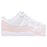 Air Jordan 11 Low 'Pink Snakeskin' - White and Pastel Pink with Snakeskin Pattern