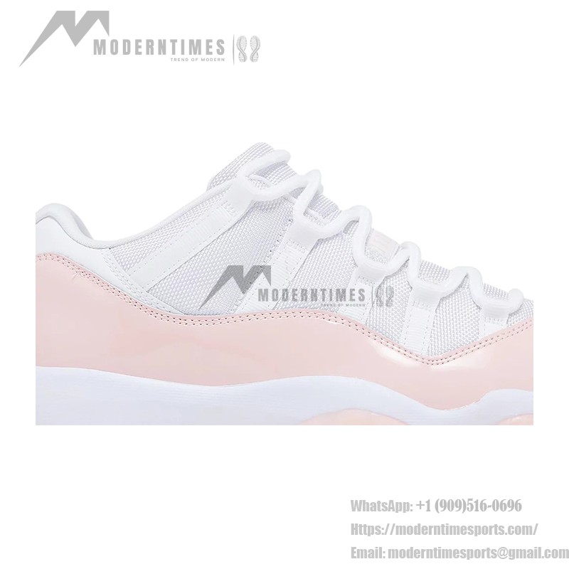 Air Jordan 11 Low 'Pink Snakeskin' - White and Pastel Pink with Snakeskin Pattern