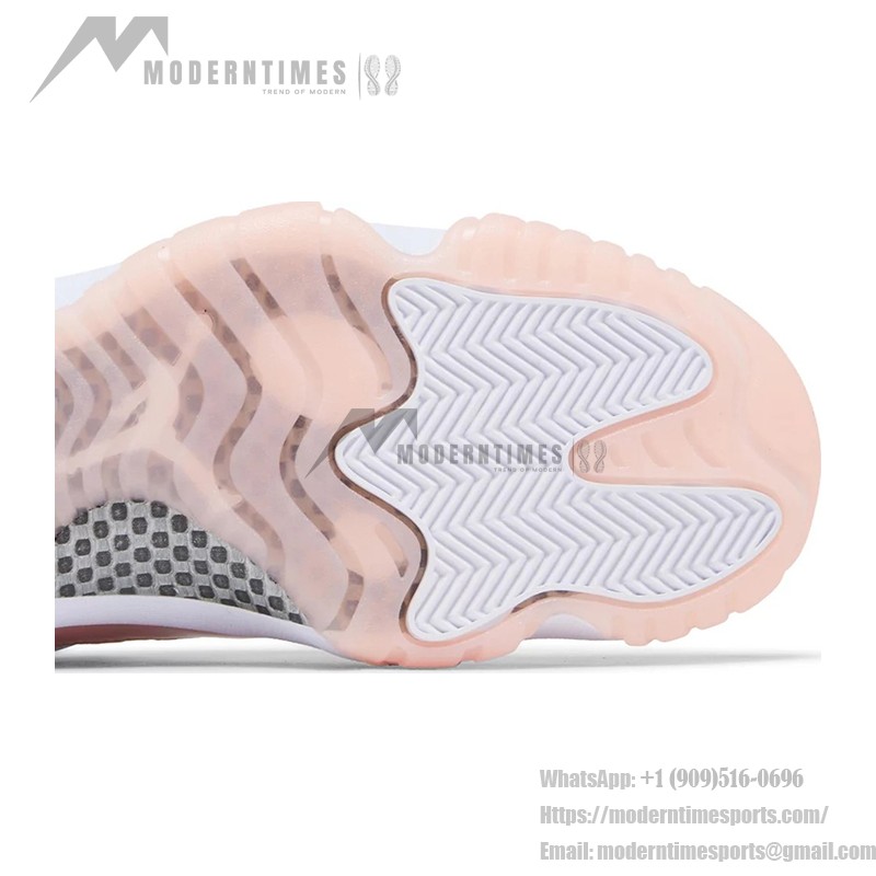 Air Jordan 11 Low 'Pink Snakeskin' - White and Pastel Pink with Snakeskin Pattern