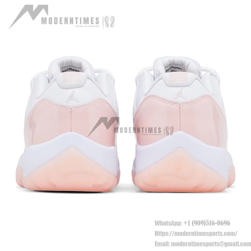 Air Jordan 11 Low 'Pink Snakeskin' - White and Pastel Pink with Snakeskin Pattern