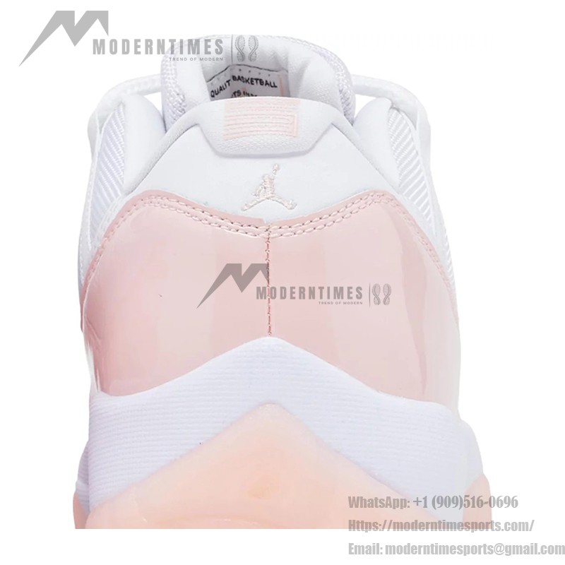 Air Jordan 11 Low 'Pink Snakeskin' - White and Pastel Pink with Snakeskin Pattern