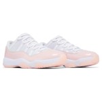 Air Jordan 11 Low 'Pink Snakeskin' - White and Pastel Pink with Snakeskin Pattern