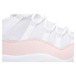 Air Jordan 11 Low 'Pink Snakeskin' - White and Pastel Pink with Snakeskin Pattern