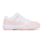 Air Jordan 11 Low 'Bleached Coral' AH7860-160 - White & Pink Patent Leather Sneaker for a Fresh Look