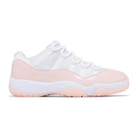 Air Jordan 11 Low 'Bleached Coral' AH7860-160 - White & Pink Patent Leather Sneaker for a Fresh Look