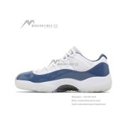 Air Jordan 11 Low 'Cement Grey' FV5104-104 - Stylish White & Grey Patent Leather Sneaker with Icy Outsole