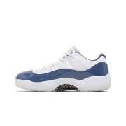 Air Jordan 11 Low 'Cement Grey' FV5104-104 - Stylish White & Grey Patent Leather Sneaker with Icy Outsole