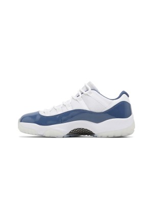 Air Jordan 11 Low 'Cement Grey' FV5104-104 - Stylish White & Grey Patent Leather Sneaker with Icy Outsole