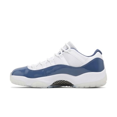 Air Jordan 11 Low 'Cement Grey' FV5104-104 - Stylish White & Grey Patent Leather Sneaker with Icy Outsole