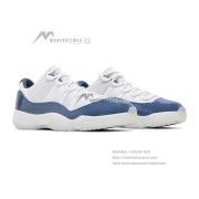 Air Jordan 11 Low 'Cement Grey' FV5104-104 - Stylish White & Grey Patent Leather Sneaker with Icy Outsole