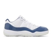 Air Jordan 11 Low 'Cement Grey' FV5104-104 - Stylish White & Grey Patent Leather Sneaker with Icy Outsole