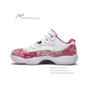 Air Jordan 11 Low 'Pink Snakeskin' AH7860-106 - Stylish White & Pink Sneaker with Snakeskin Texture and Icy Outsole