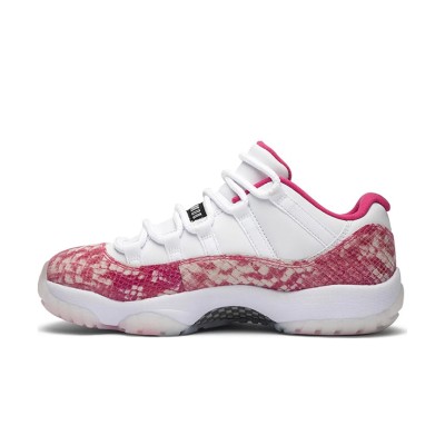 Air Jordan 11 Low 'Pink Snakeskin' AH7860-106 - Stylish White & Pink Sneaker with Snakeskin Texture and Icy Outsole