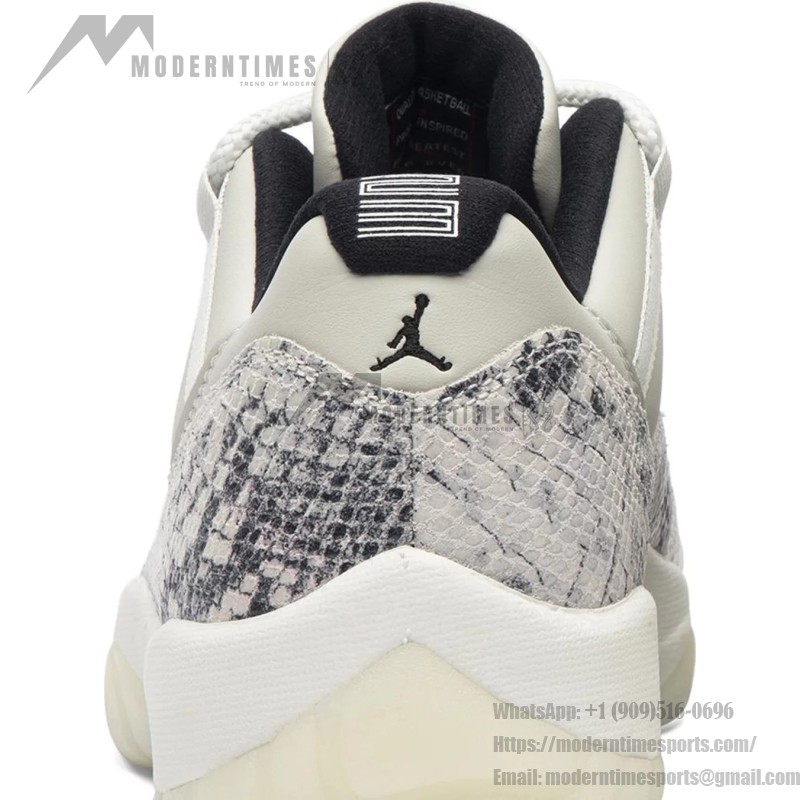 Air Jordan 11 Low Light Bone Snakeskin CD6846-002 with Premium Snakeskin Detail