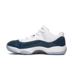 Air Jordan 11 Low "Navy Snakeskin" CD6846-102 - Premium White and Navy Sneaker with Snakeskin Detailing and Icy Sole