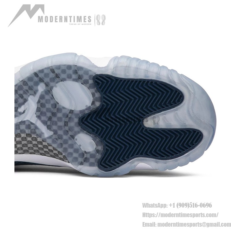 Air Jordan 11 Low "Navy Snakeskin" CD6846-102 - Premium White and Navy Sneaker with Snakeskin Detailing and Icy Sole