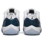 Air Jordan 11 Low "Navy Snakeskin" CD6846-102 - Premium White and Navy Sneaker with Snakeskin Detailing and Icy Sole