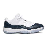 Air Jordan 11 Low "Navy Snakeskin" CD6846-102 - Premium White and Navy Sneaker with Bold Snakeskin Detailing and Icy Sole