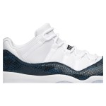 Air Jordan 11 Low "Navy Snakeskin" CD6846-102 - Premium White and Navy Sneaker with Snakeskin Detailing and Icy Sole