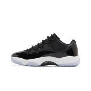 Air Jordan 11 Low 'Black & White' FV5104-004 - Sleek Patent Leather Sneakers with Icy Outsole