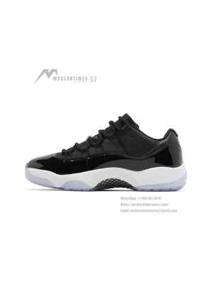 Air Jordan 11 Low 'Black & White' FV5104-004 - Sleek Patent Leather Sneakers with Icy Outsole