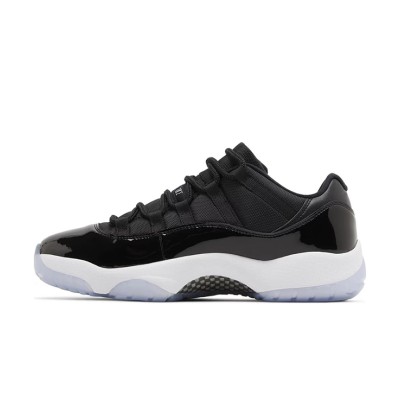 Air Jordan 11 Low 'Black & White' FV5104-004 - Sleek Patent Leather Sneakers with Icy Outsole