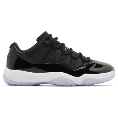 Air Jordan 11 Low 'Black & White' FV5104-004 - Sleek Patent Leather Sneakers with Icy Outsole