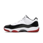 Air Jordan 11 Low "Bred" AV2187-160 - Black, White & Red Sneakers with Patent Leather Finish