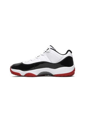 Air Jordan 11 Low "Bred" AV2187-160 - Iconic Black, White & Red Sneakers with Patent Leather Finish