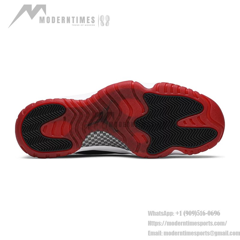 Air Jordan 11 Low "Bred" AV2187-160 - Black, White & Red Sneakers with Patent Leather Finish