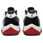 Air Jordan 11 Low "Bred" AV2187-160 - Black, White & Red Sneakers with Patent Leather Finish