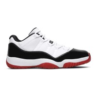 Air Jordan 11 Low "Bred" AV2187-160 - Iconic Black, White & Red Sneakers with Patent Leather Finish