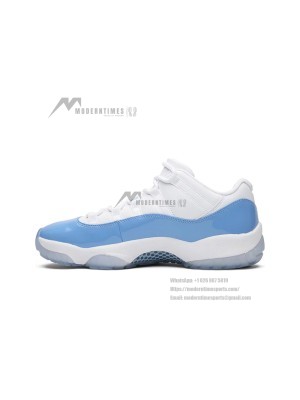 Air Jordan 11 Low "UNC" 528895-106 – Iconic White & Carolina Blue Sneakers with Icy Sole for Timeless Style