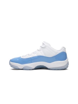 Air Jordan 11 Low "UNC" 528895-106 – Ikonische Weiße & Hellblaue Sneaker mit Eisiger Sohle für Zeitlosen Stil