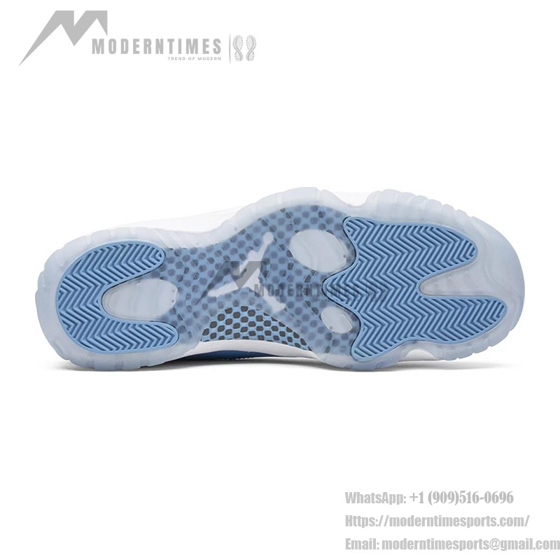 Air Jordan 11 Low "UNC" 528895-106 - White and Carolina Blue Sneakers with Icy Sole